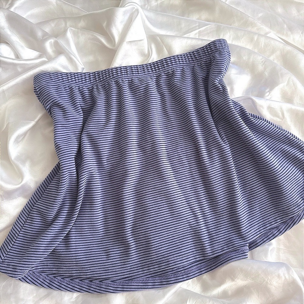 Princess Polly Purple Striped Mini Skirt Elastic Waist Size 8 US 12 AU 40 EU